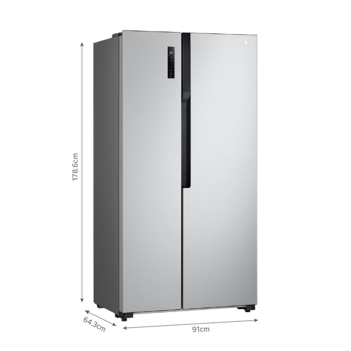 LG - Refrigeradora LG LS51BPP Side By Side Smart Inverter 509L Plateado