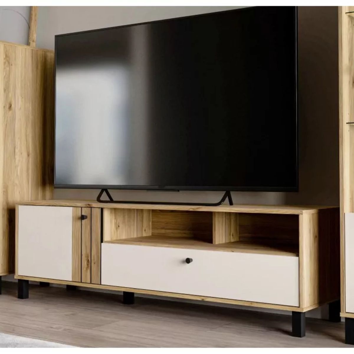 GENERICO - Mueble de TV 55" Sakuragi Marrón y Blanco R&R MUEBLES