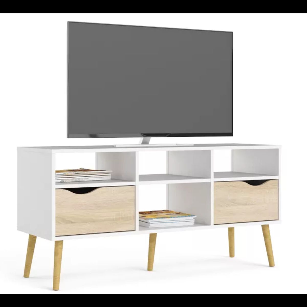 GENERICO - Mueble de TV 55" kazuo Blanco R&R MUEBLES