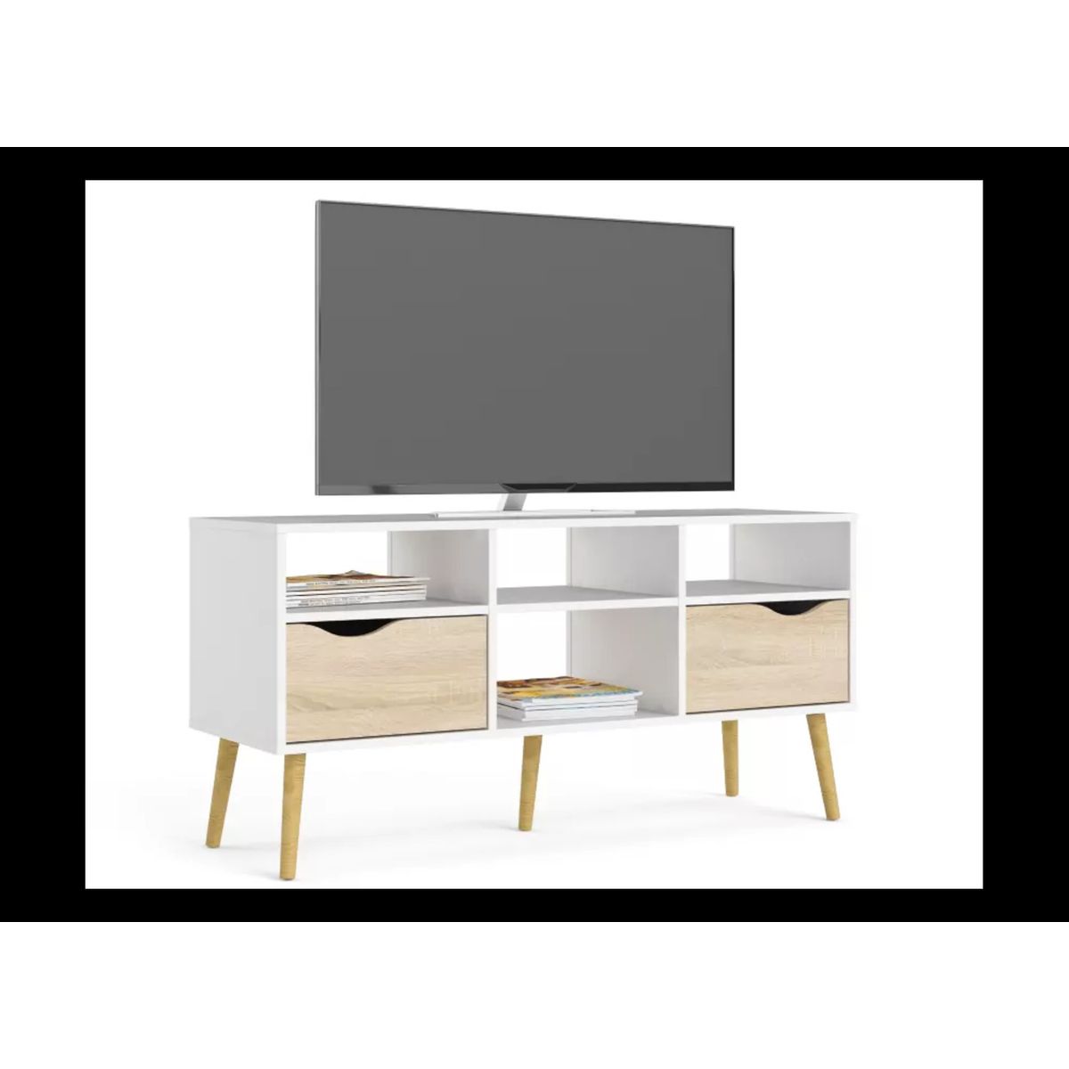 GENERICO - Mueble de TV 55" kazuo Blanco R&R MUEBLES