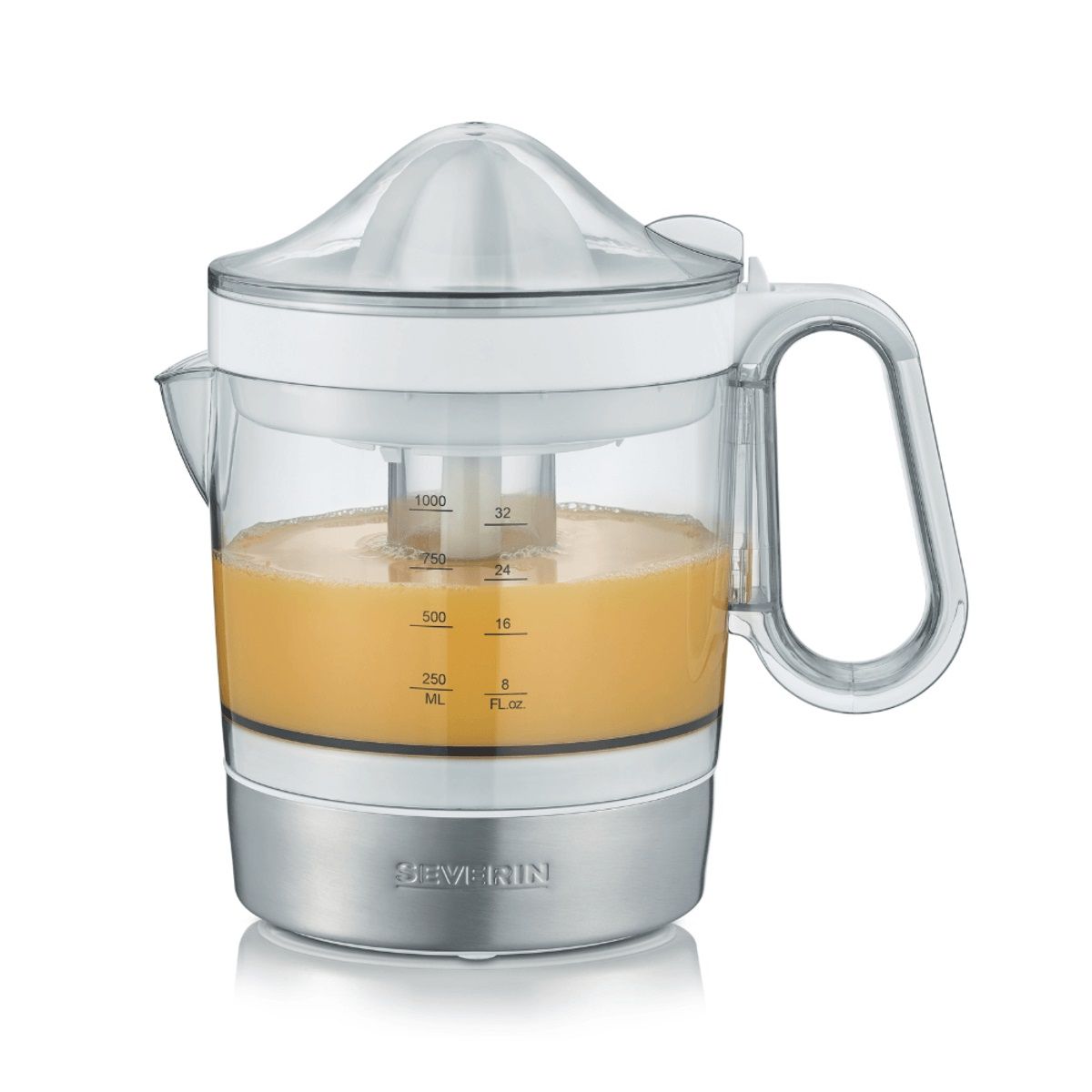 SEVERIN - Exprimidor de citricos con acabados de acero inoxidable CP 3535