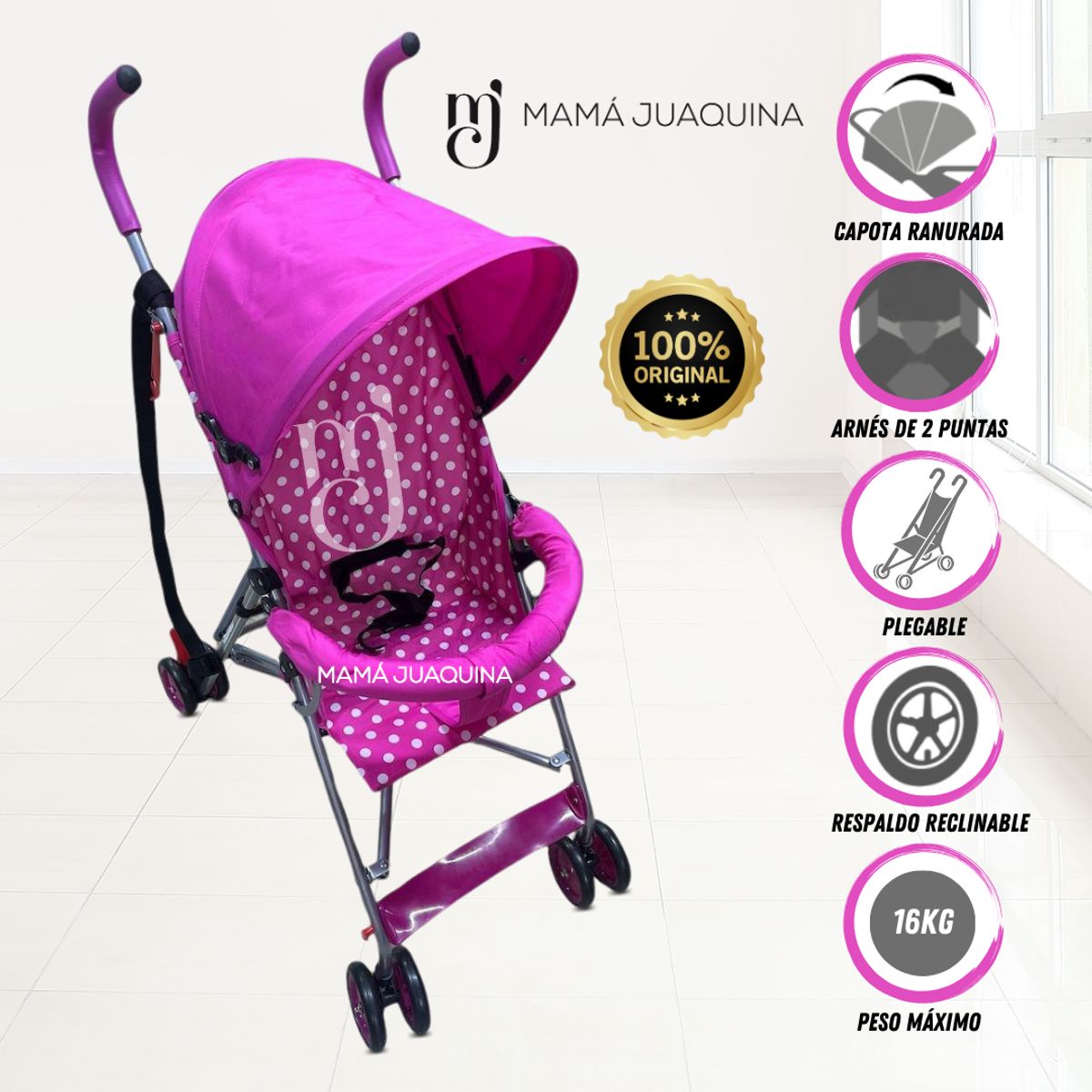 BABY - Coche Bastón «HASEL» Edición Limitada Pink