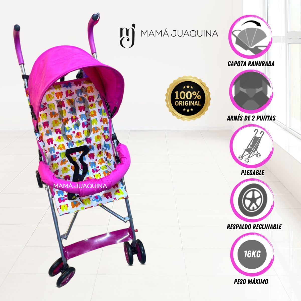 BABY - Coche Bastón «HASEL» Edición Limitada Light Pink