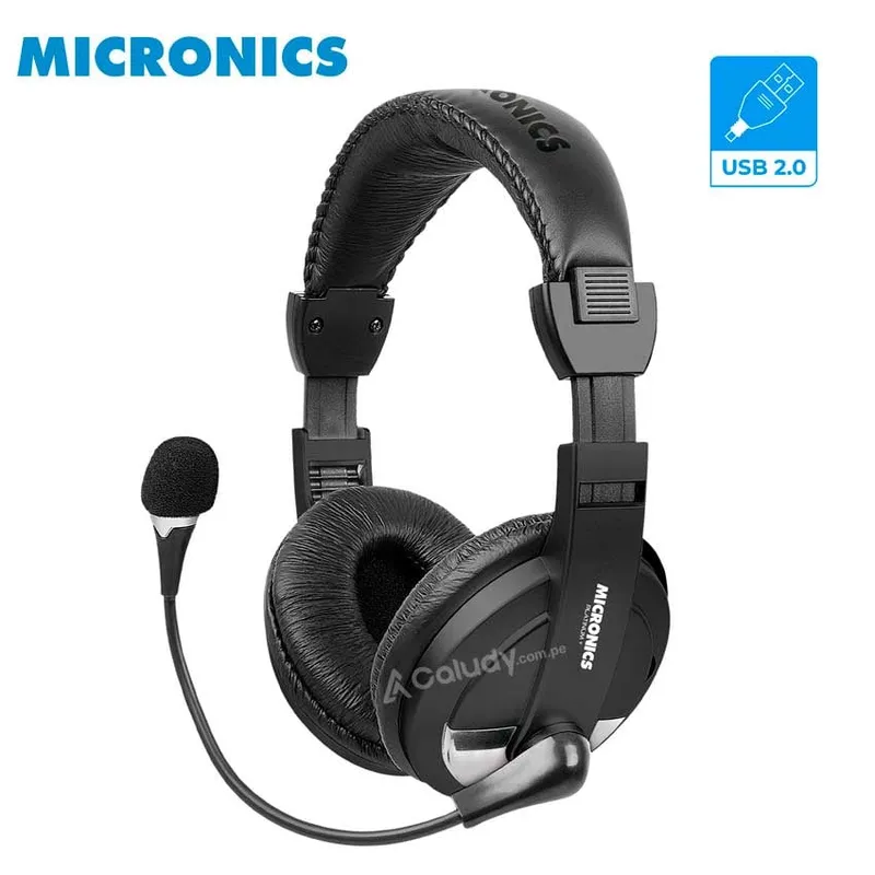 MICRONICS - Auricular con Micrófono Micronics Platinum DJ - MIC H800k USB