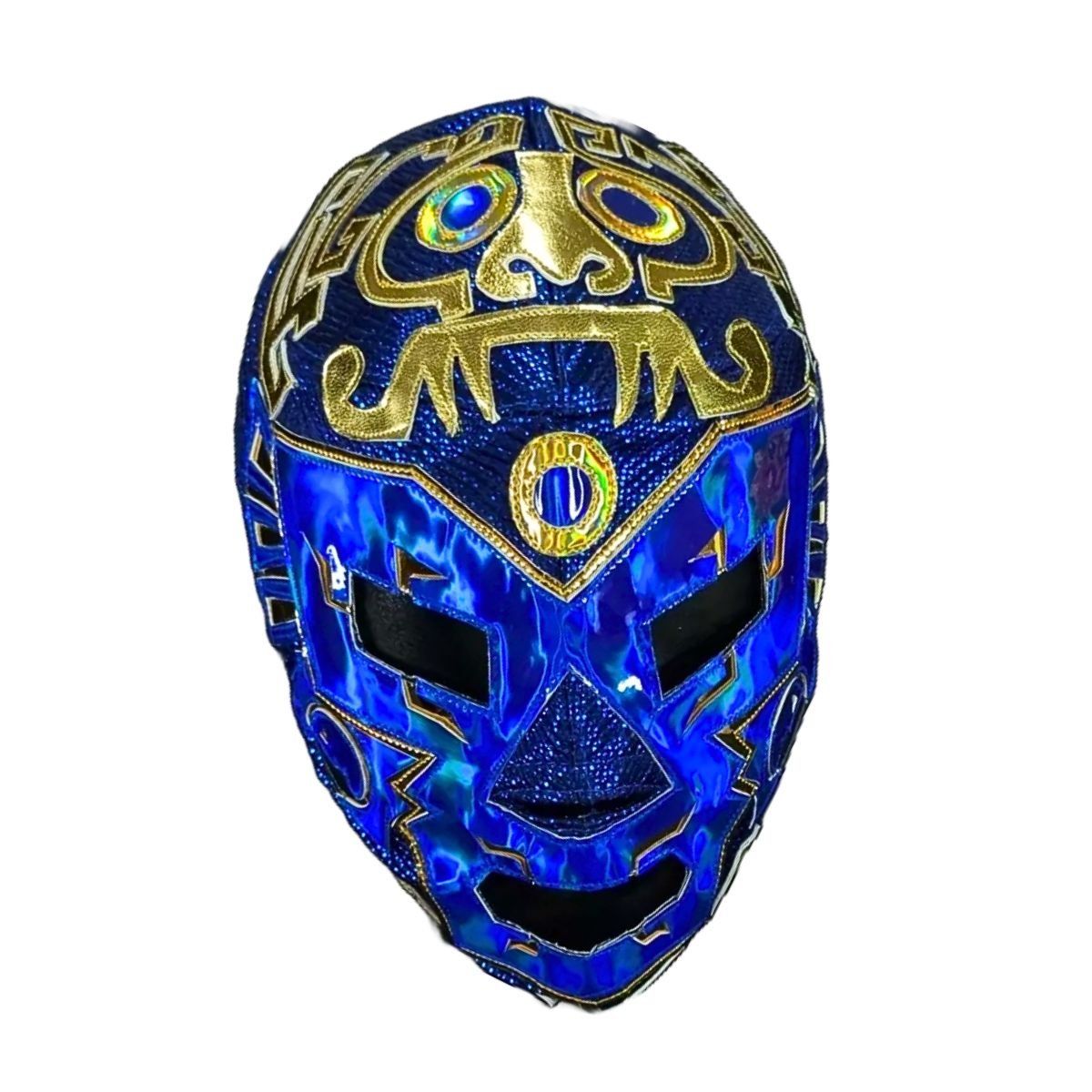 GENERICO - Máscara Halloween - luchador mexicano color Azul dorado