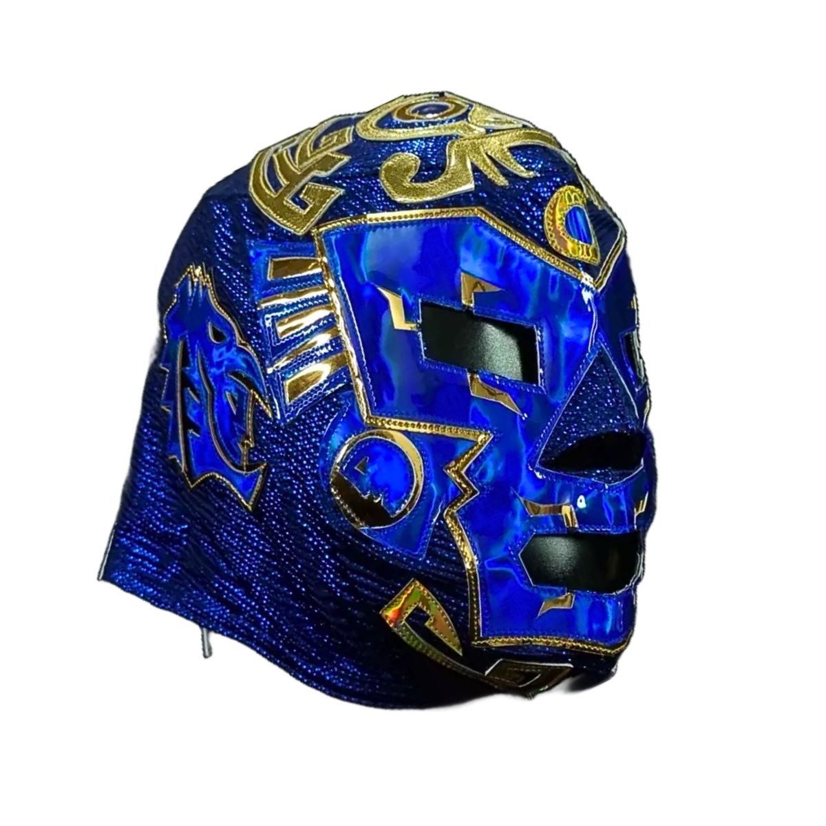 GENERICO - Máscara Halloween - luchador mexicano color Azul dorado