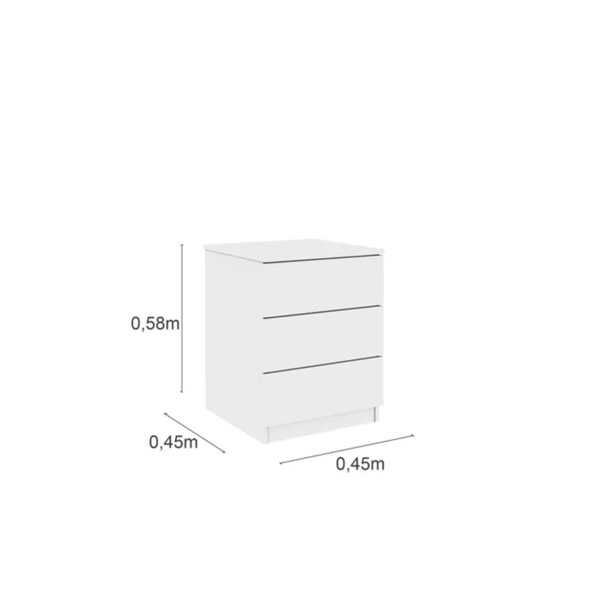 GENERICO - Velador Moderno Mika Blanco R&R MUEBLES