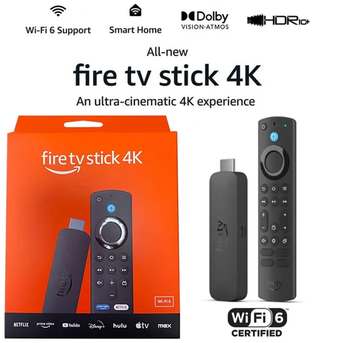 AMAZON - Fire Tv Stick 4k (2024) WIFI 6  2gb ram Control Remoto por voz Alexa