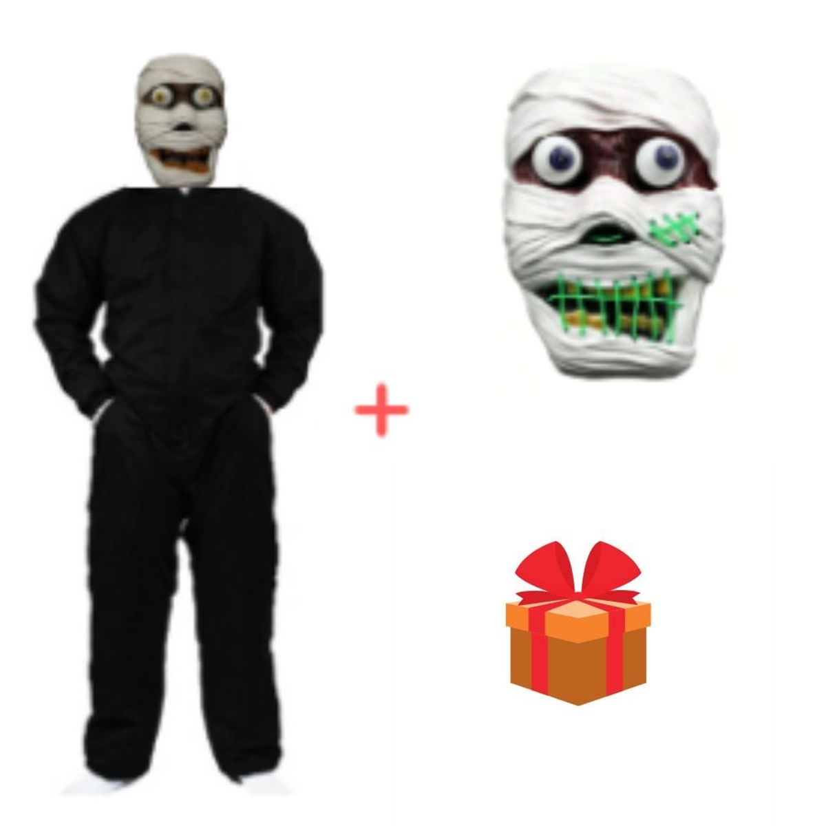 GENERICO - Disfraz Completo La momia Led Talla L