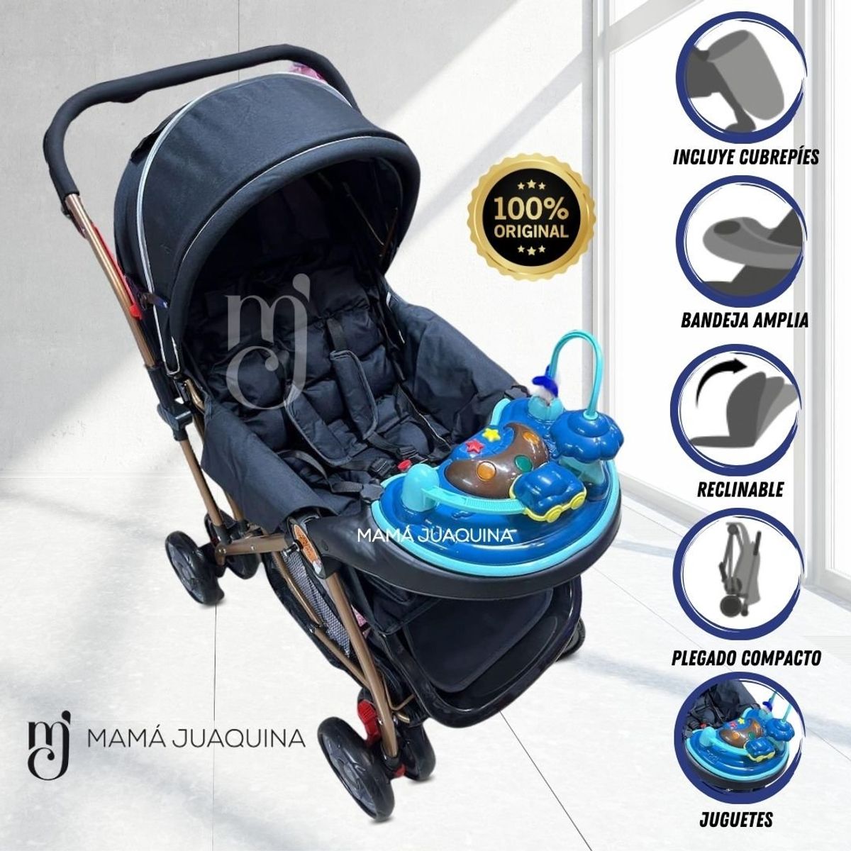 BABY - Coche Cuna de Lujo «MAXI SUMMER II» Gray