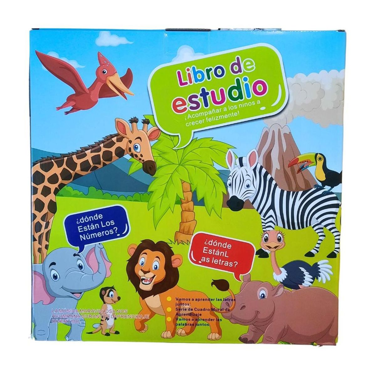 GENERICO - Libro Didactico bilingüe para niños con sonido Estimulacion