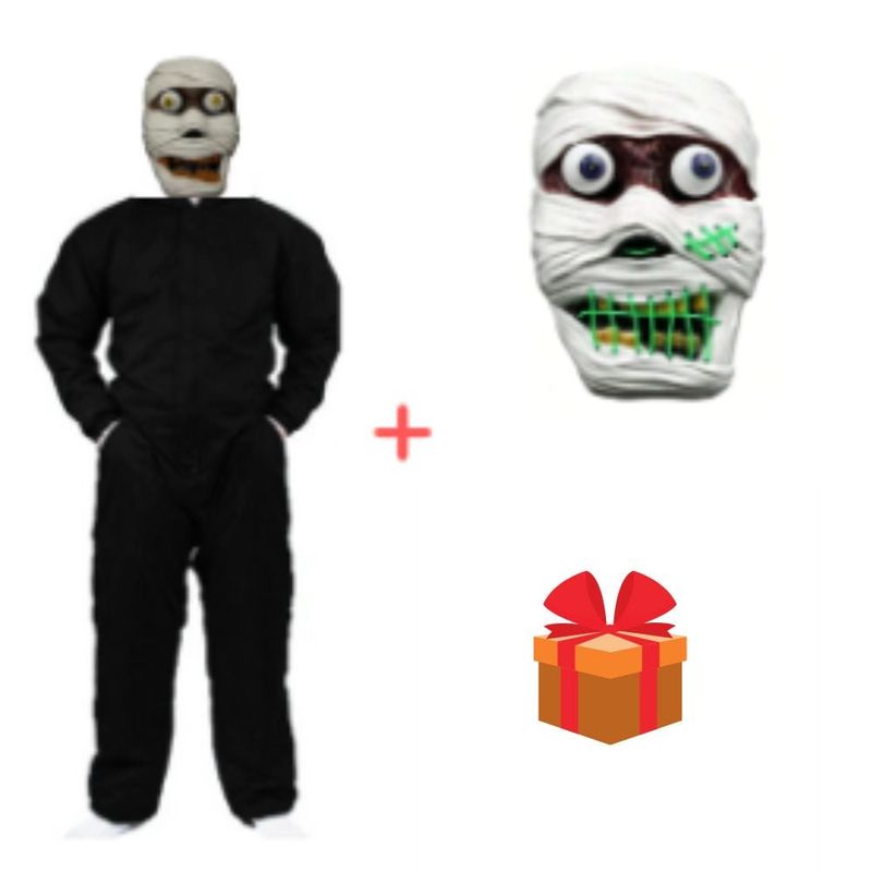 GENERICO - Disfraz Completo La momia Led Talla S