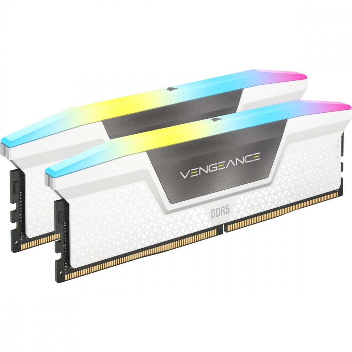 CORSAIR - Memoria RAM Corsair Vengeance 64GB RGB DDR5 5200Mhz Blanco 2x32GB CL40