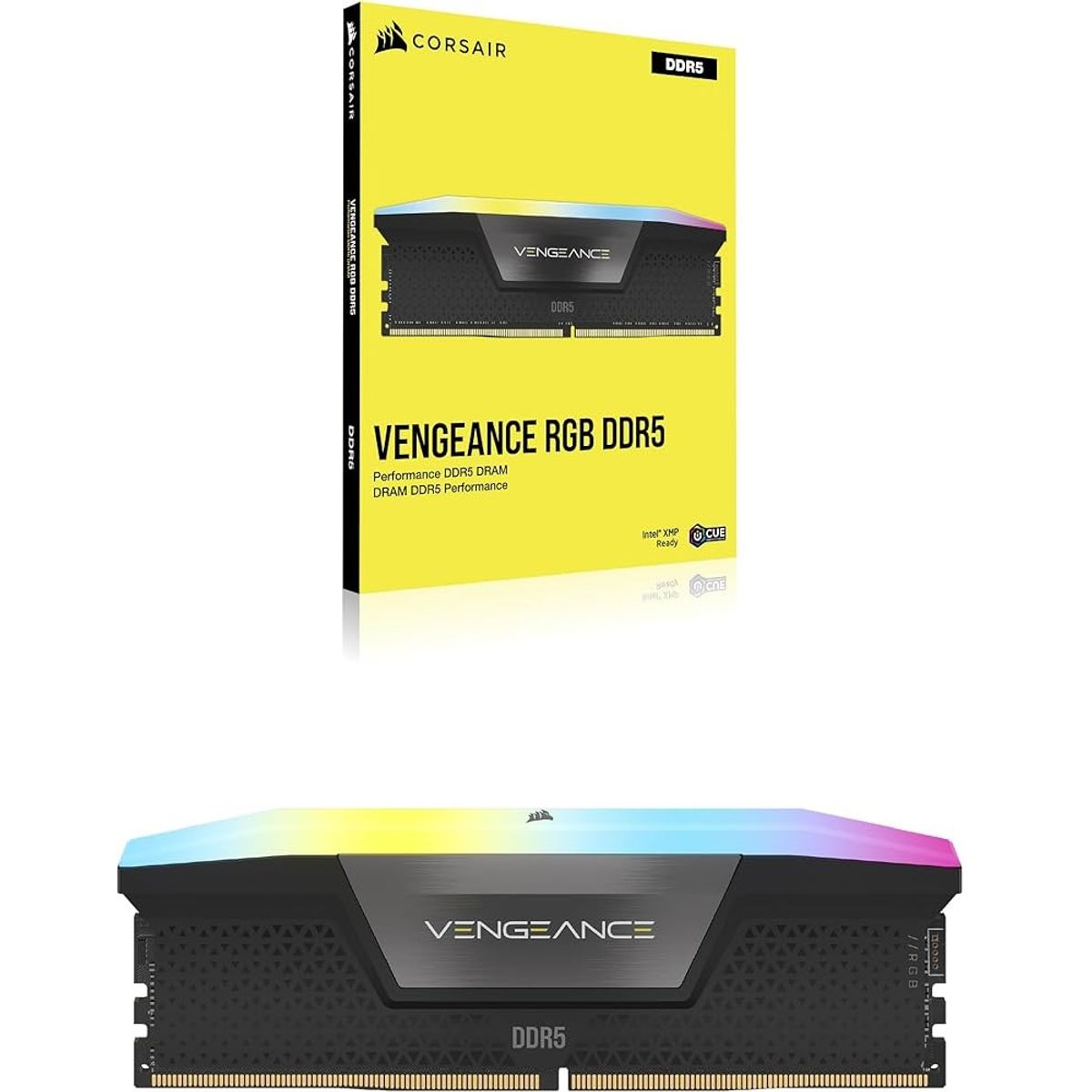 CORSAIR - Memoria RAM Corsair Vengeance 16GB RGB DDR5 5600Mhz CL40 DIMM Negro
