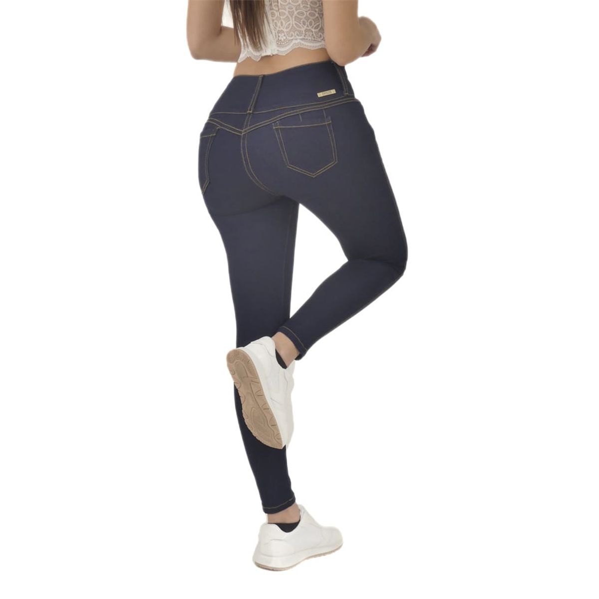 CHEVIOTTO - Jeans Cheviotto 15056 diseño exclusivo en pretina en Azul Oscuro