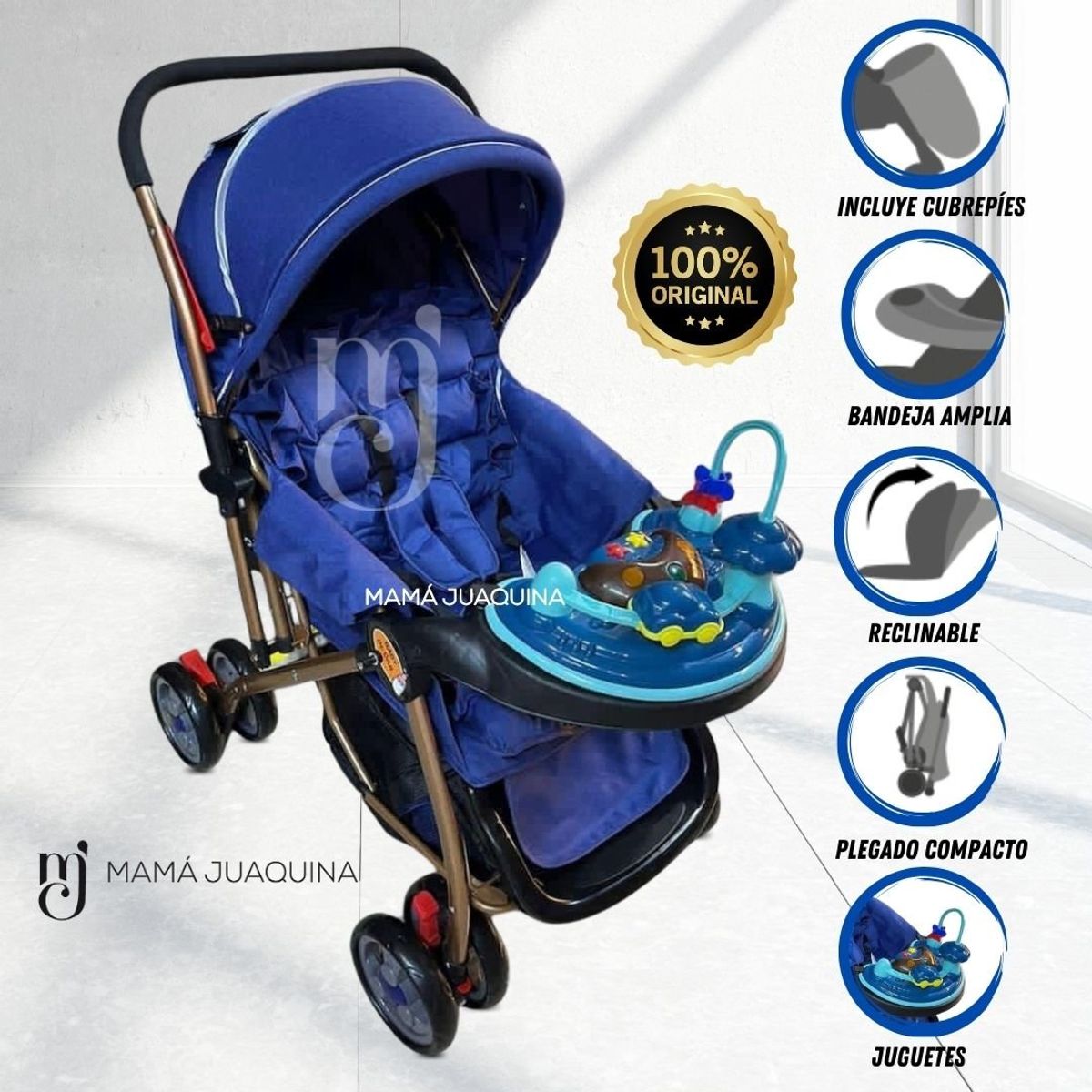 BABY - Coche Cuna de Lujo «MAXI SUMMER II» Edición Limitada Blue
