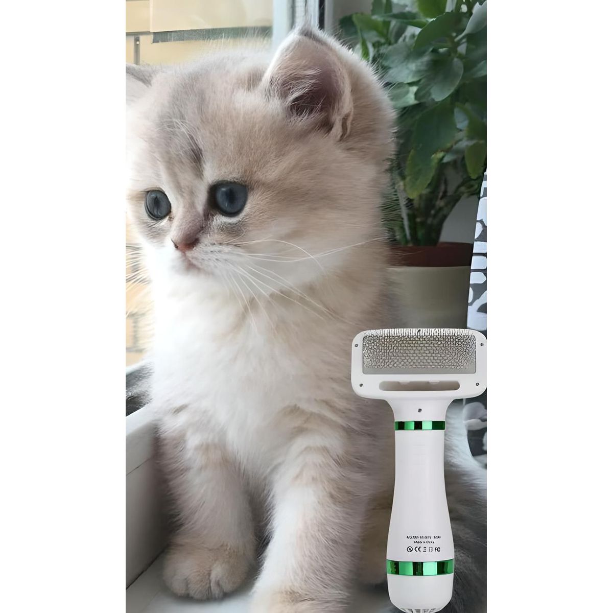 GENERICO - SECADOR PEINE CEPILLO PERROS GATOS ELÉCTRICO PROFESIONAL