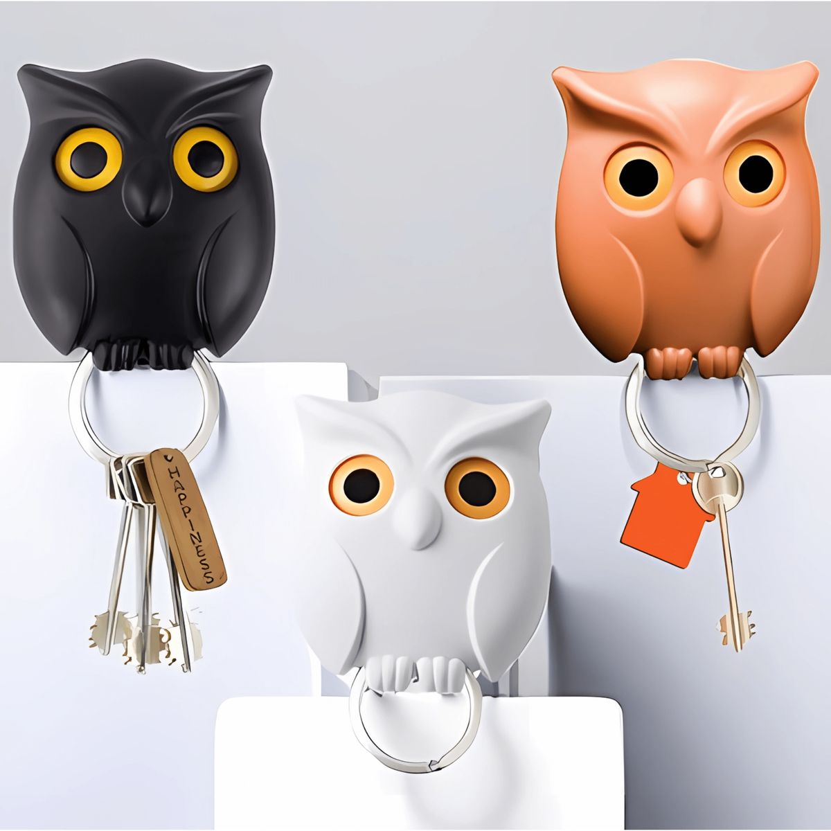 GENERICO - Porta Llaves Magnético con Diseño de Búho - Porta Llaves x1