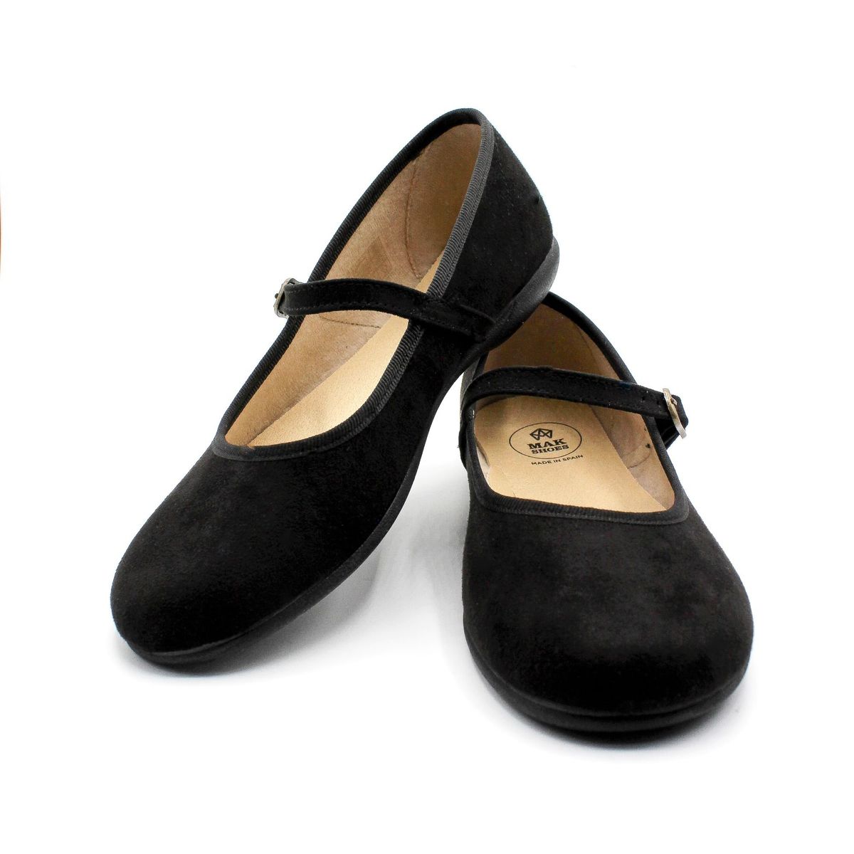 MAK SHOES - Merceditas Niña y Mujer Hebilla Suela Caucho