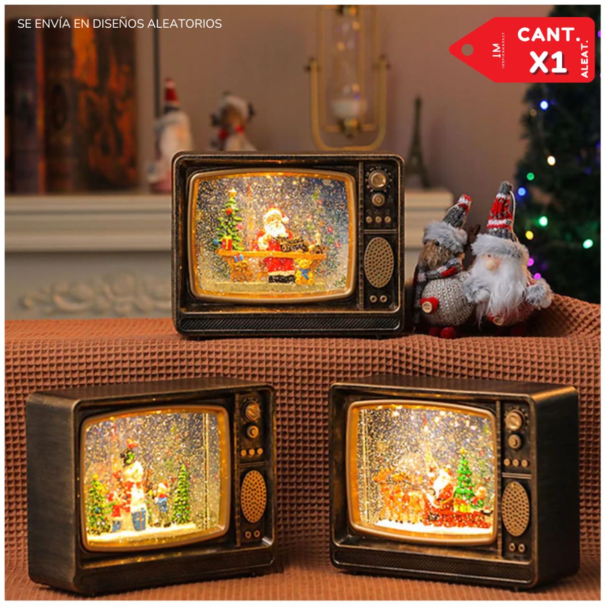 INSPIRA - Lampara Adorno navideño TV Vintage