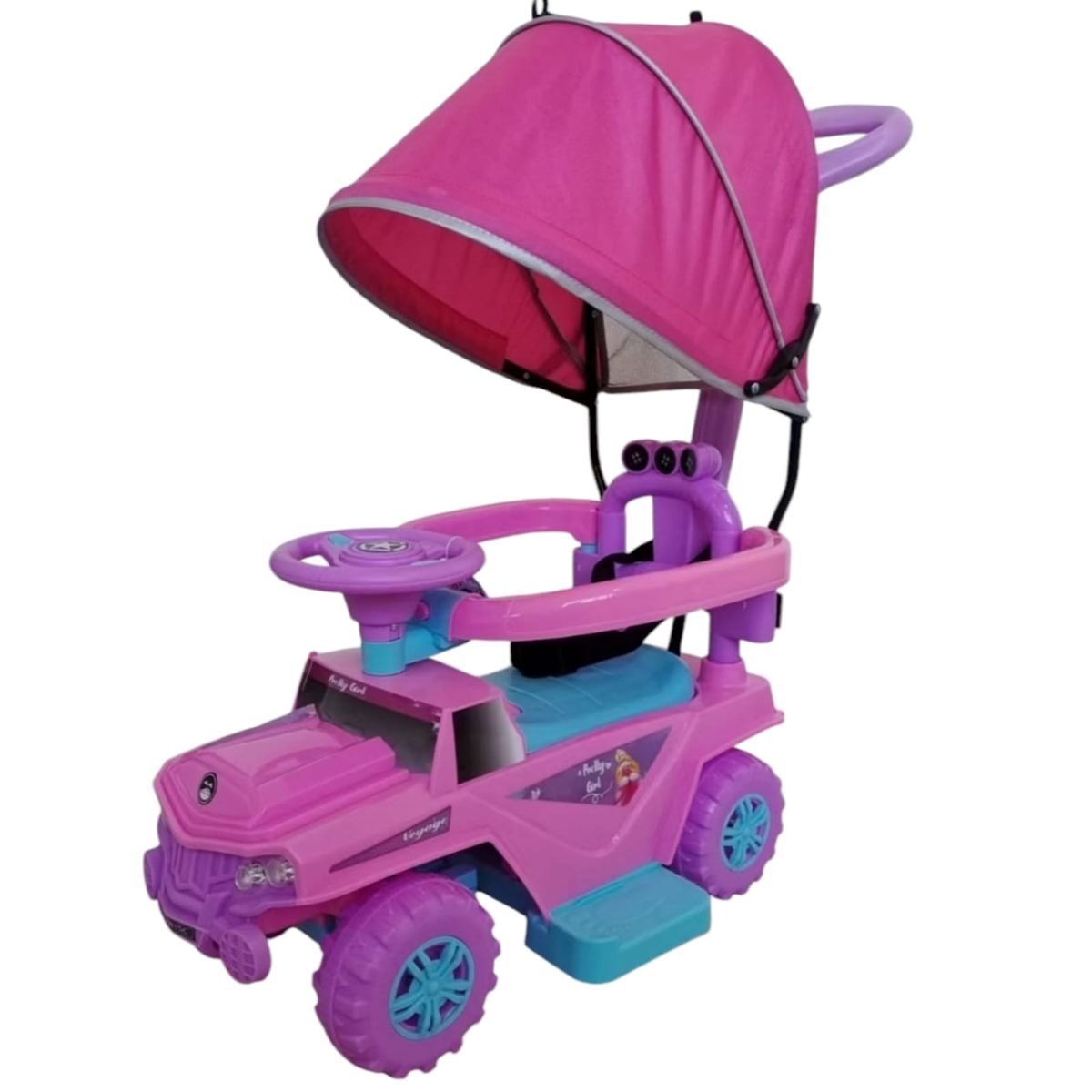 GENERICO - Carrito Correpasillos de niño con Guiador ROSADO