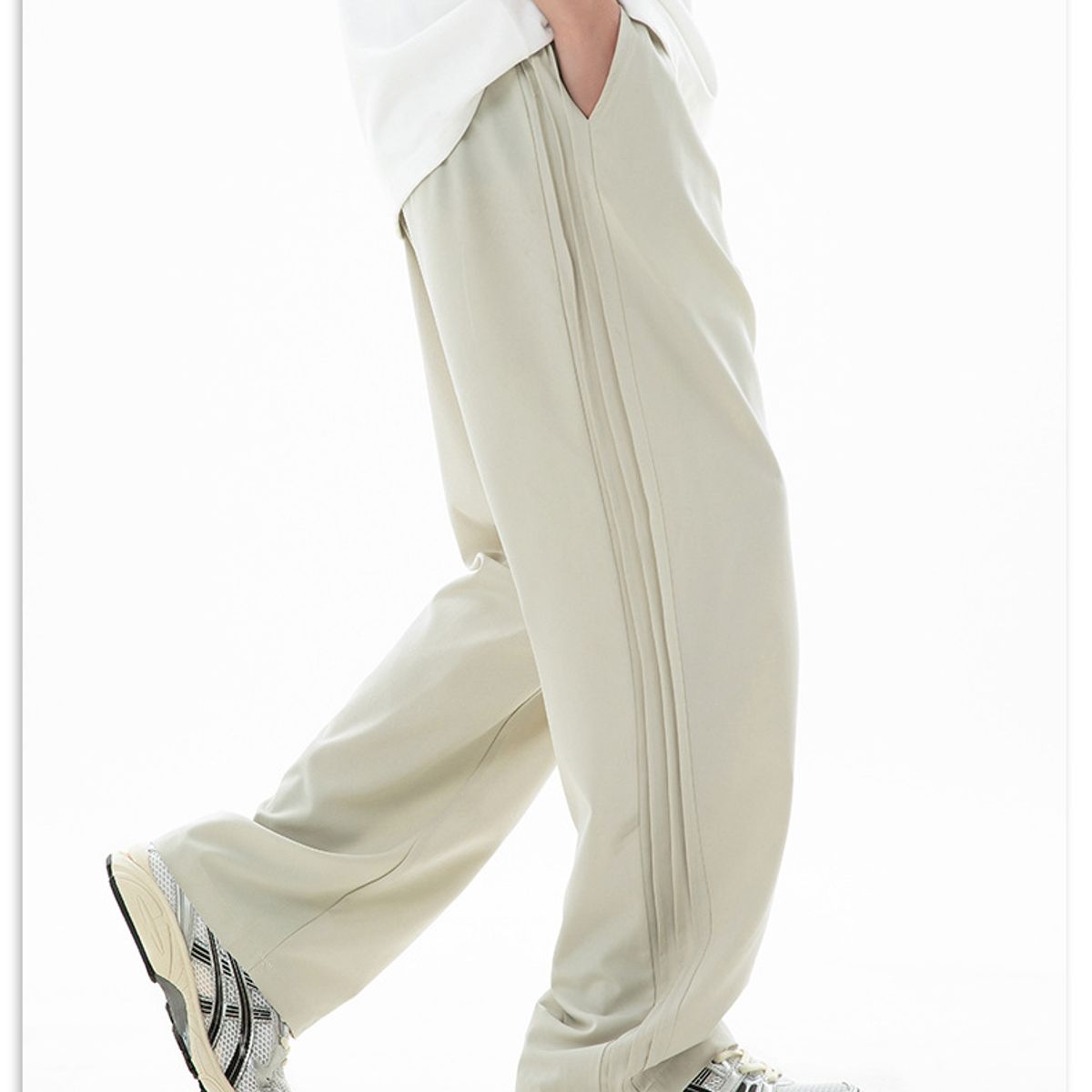 BLWOENS - Pantalones largos de primavera y otoño para hombres - Beige