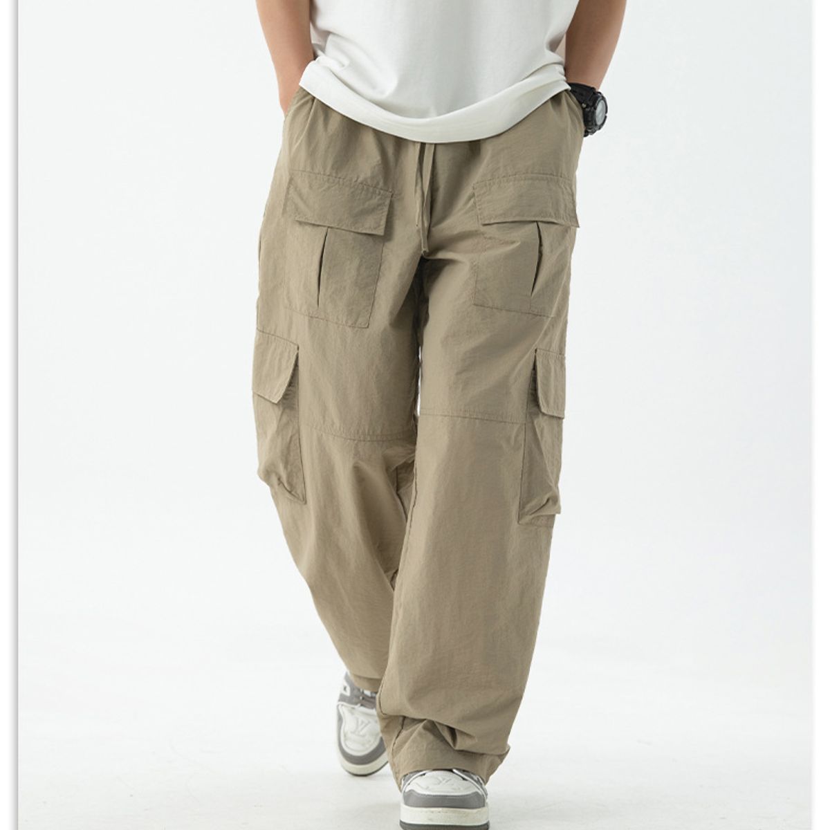 BLWOENS - Pantalones largos de primavera y otoño para hombres - Beige