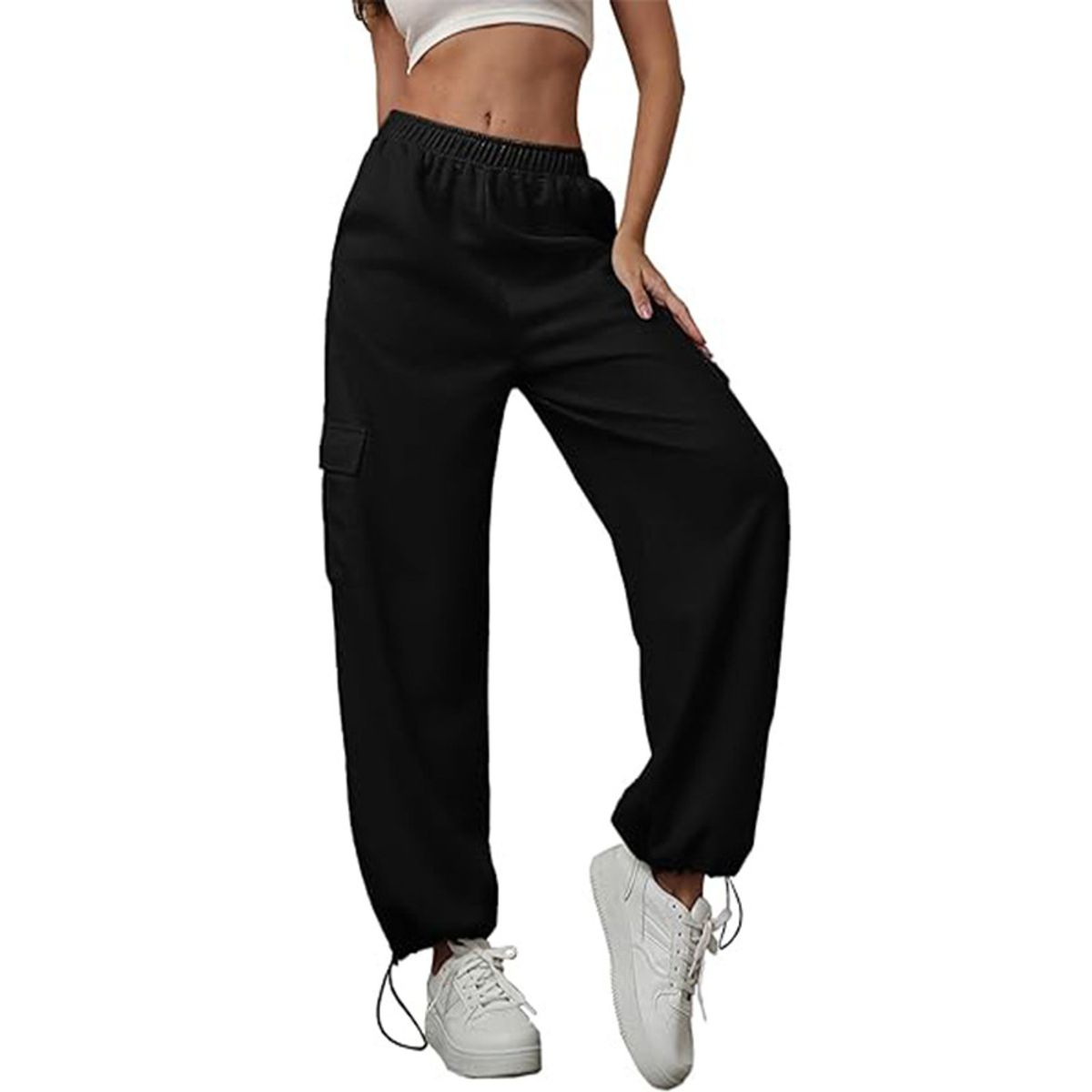 BLWOENS - Pantalones largos de primavera y otoño para mujer - Negro