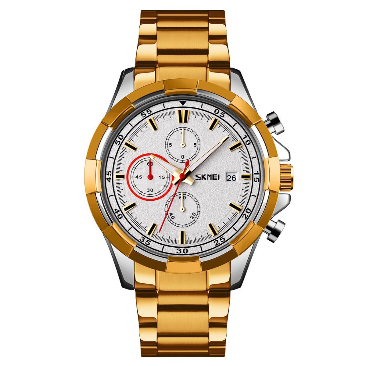 SKMEI - Reloj Skmei 9192 DORADO CORREA ACERO CRONOMETRO