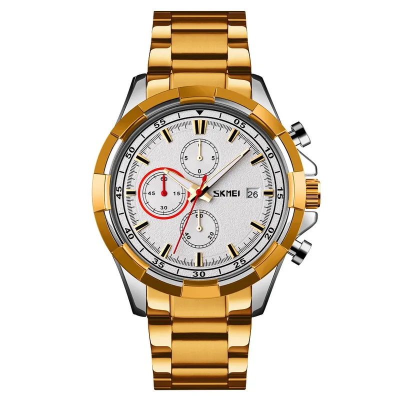 SKMEI - Reloj Skmei 9192 DORADO CORREA ACERO CRONOMETRO
