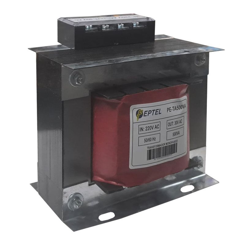 NACIONAL - Transformador monofásico 220v A 30v 500VA 60hz