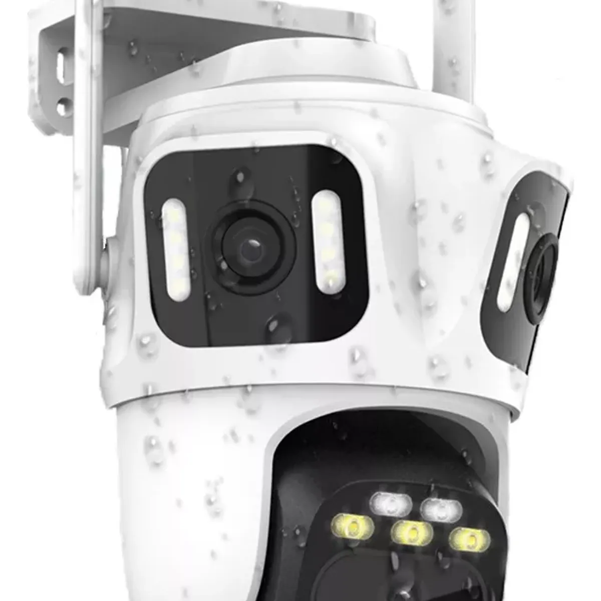 TRENDY TECH E I R L - Cámara de Seguridad IP Triple Lente Exterior Ultra HD Wifi 360 4k Zoom