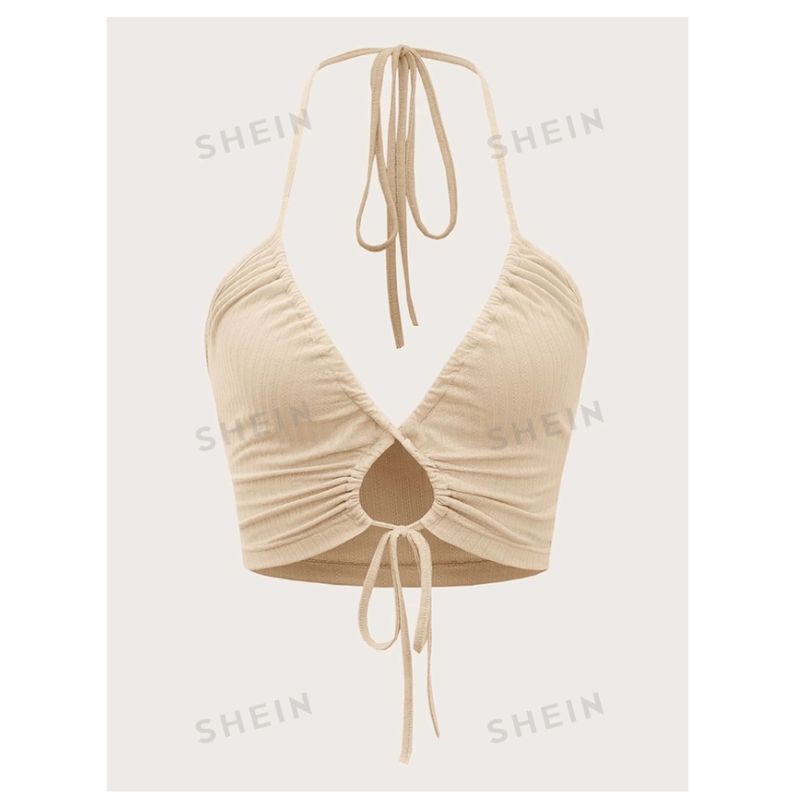 GENERICO - TOP HALTER CON ABERTURA DE ESPALDA ABIERTA