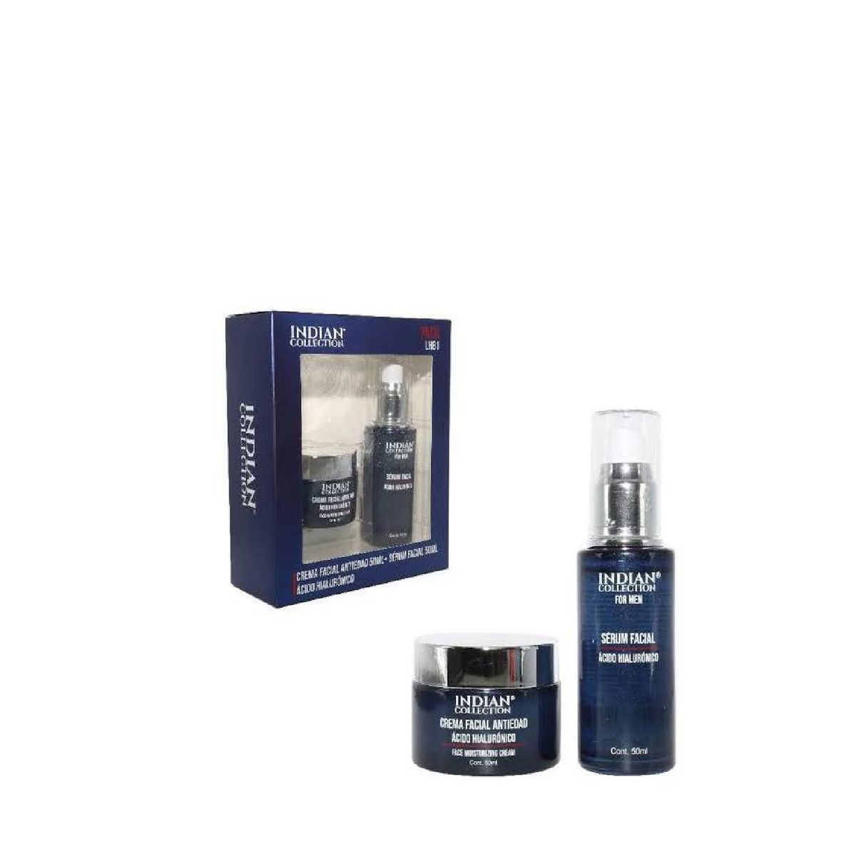 BIOAQUA - SET CREMA Y SERUM ÁCIDO HIALURONICO PARA HOMBRE FLOWER SECRET