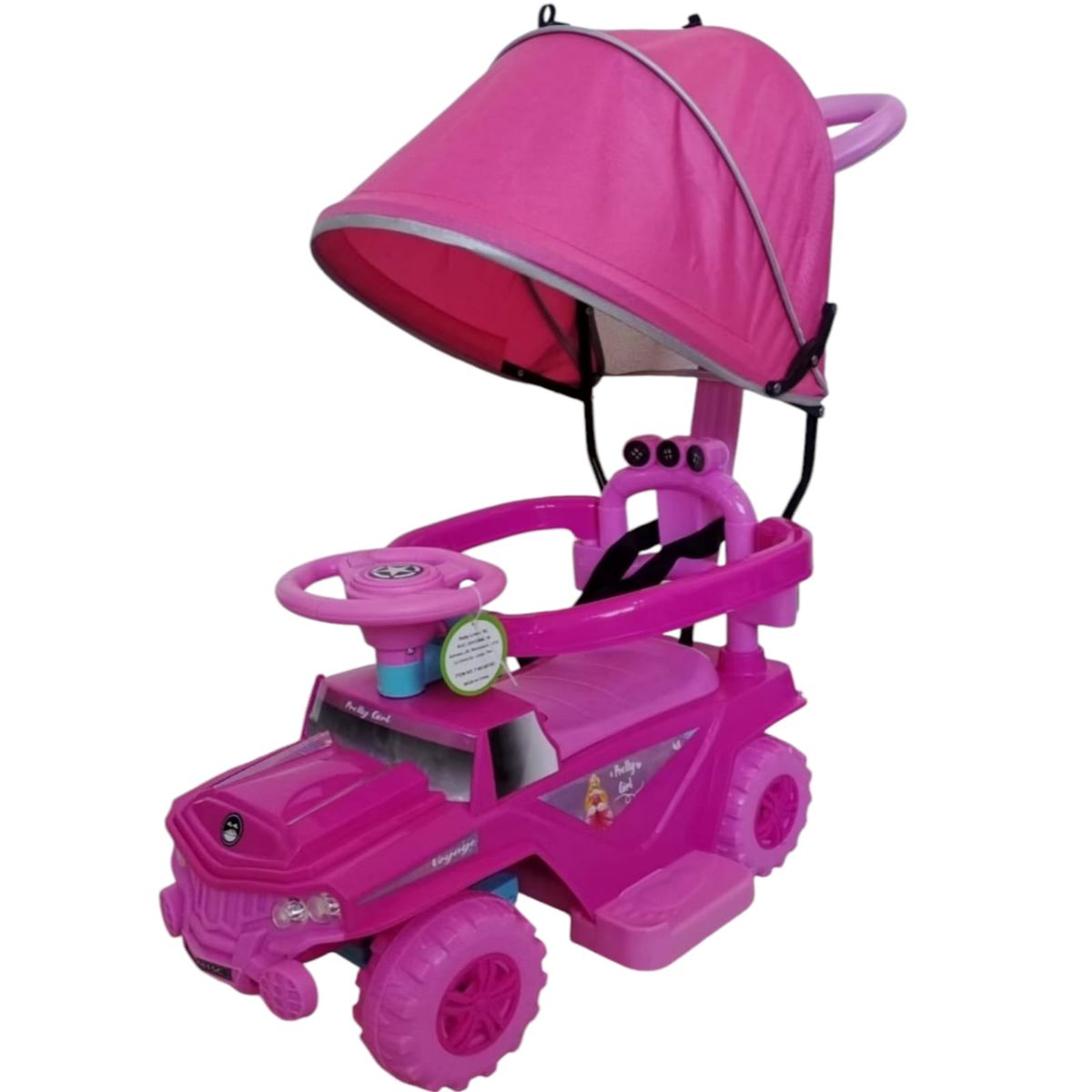 GENERICO - Carrito Correpasillos de niño con Guiador ROSA