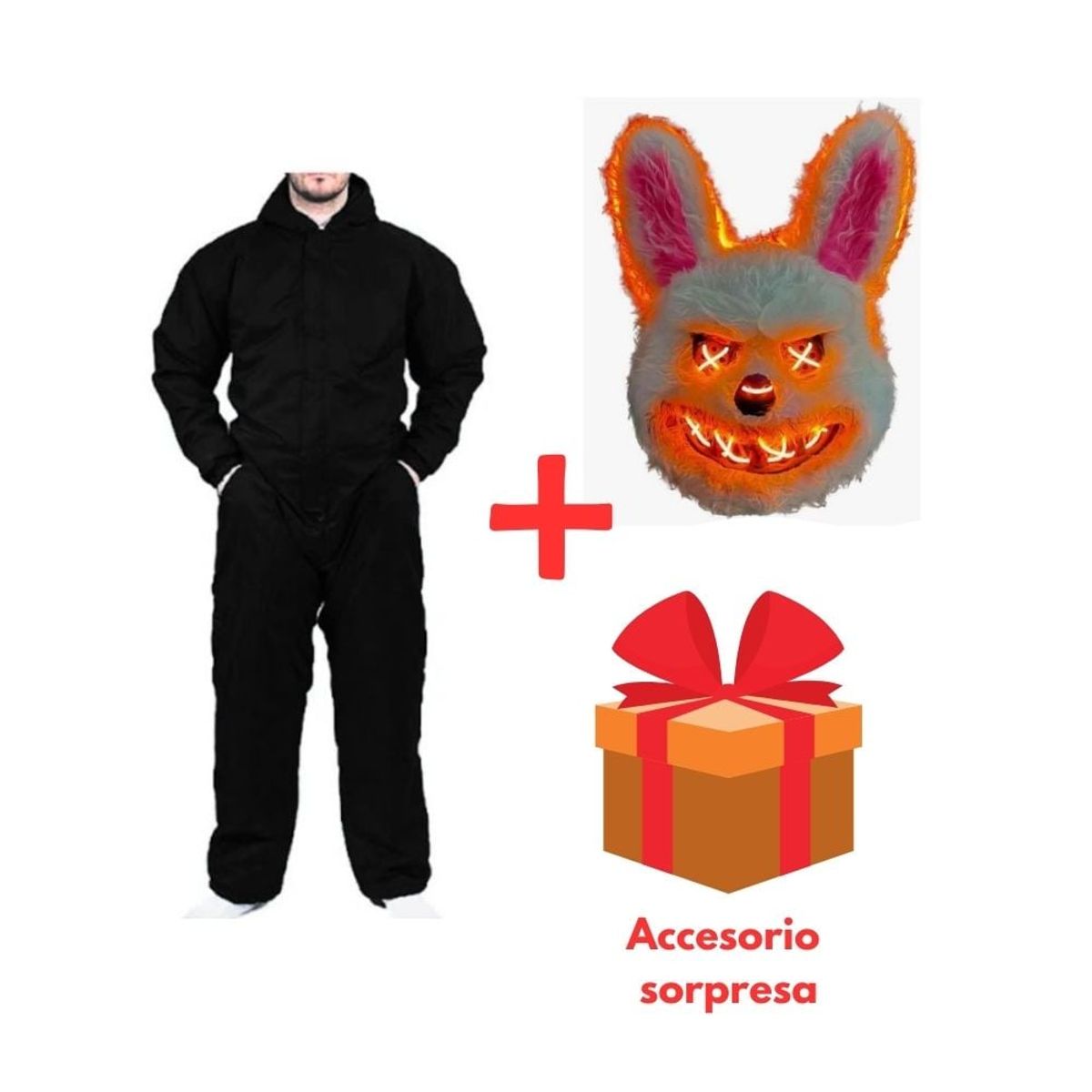 GENERICO - Disfraz Genérico Conejito con luz Led Talla S