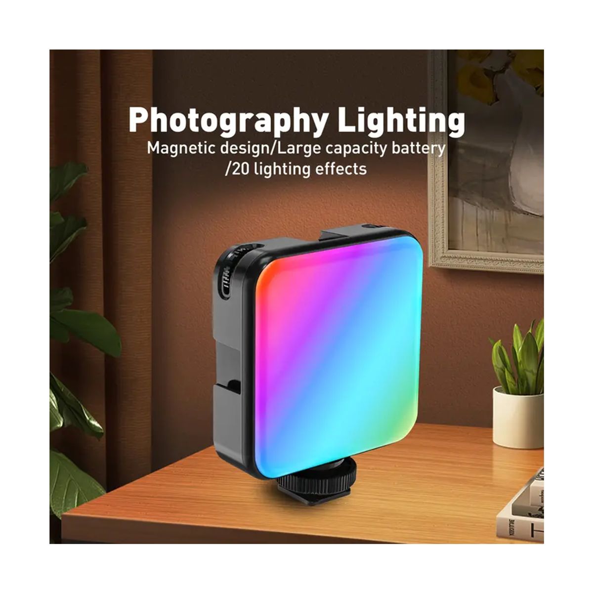 GENERICO - Clip con Luz LED RGB Portátil Recargable para Selfies y Videos