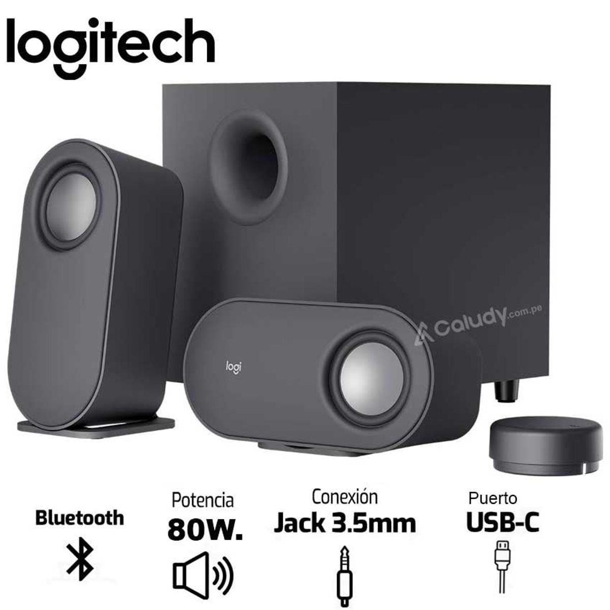 LOGITECH - Parlante Logitech Z407 Bluetooth 80w Rms Para Computador con subwoofer