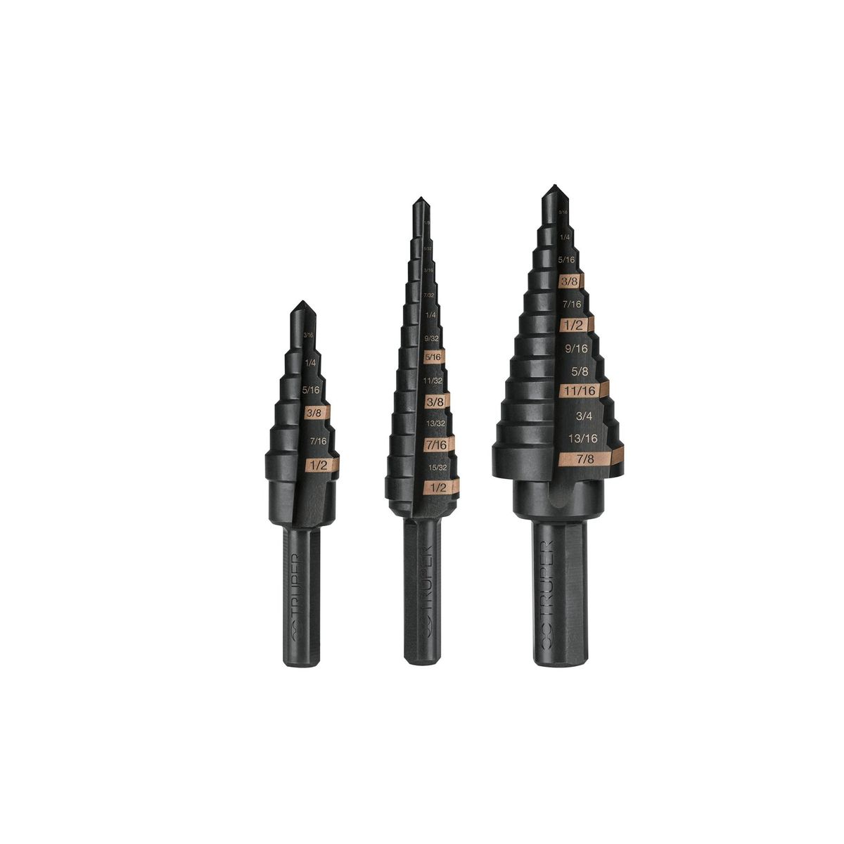 TRUPER - Juego De 3 Brocas Escalonadas Truper