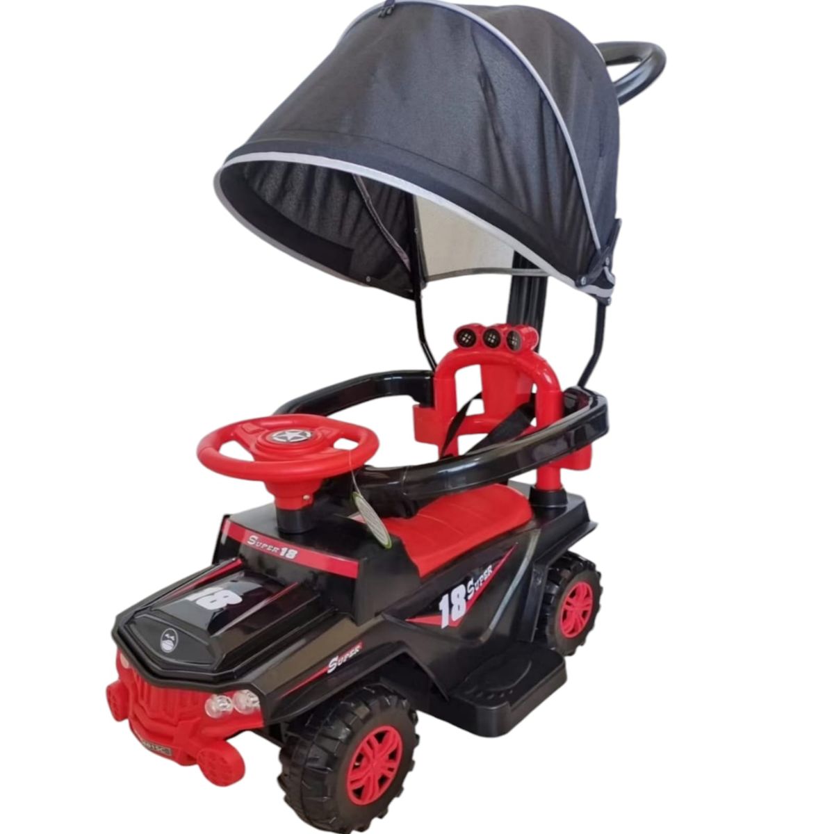 GENERICO - Carrito Correpasillos de niño con Guiador NEGRO