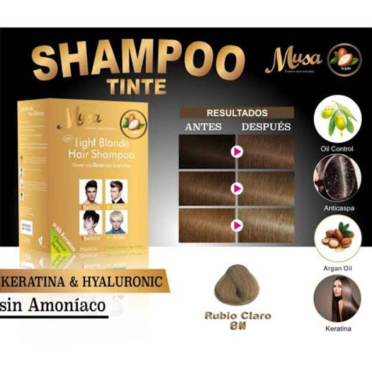 OEM - 10 TINTES SHAMPOO COLOR RUBIO CLARO