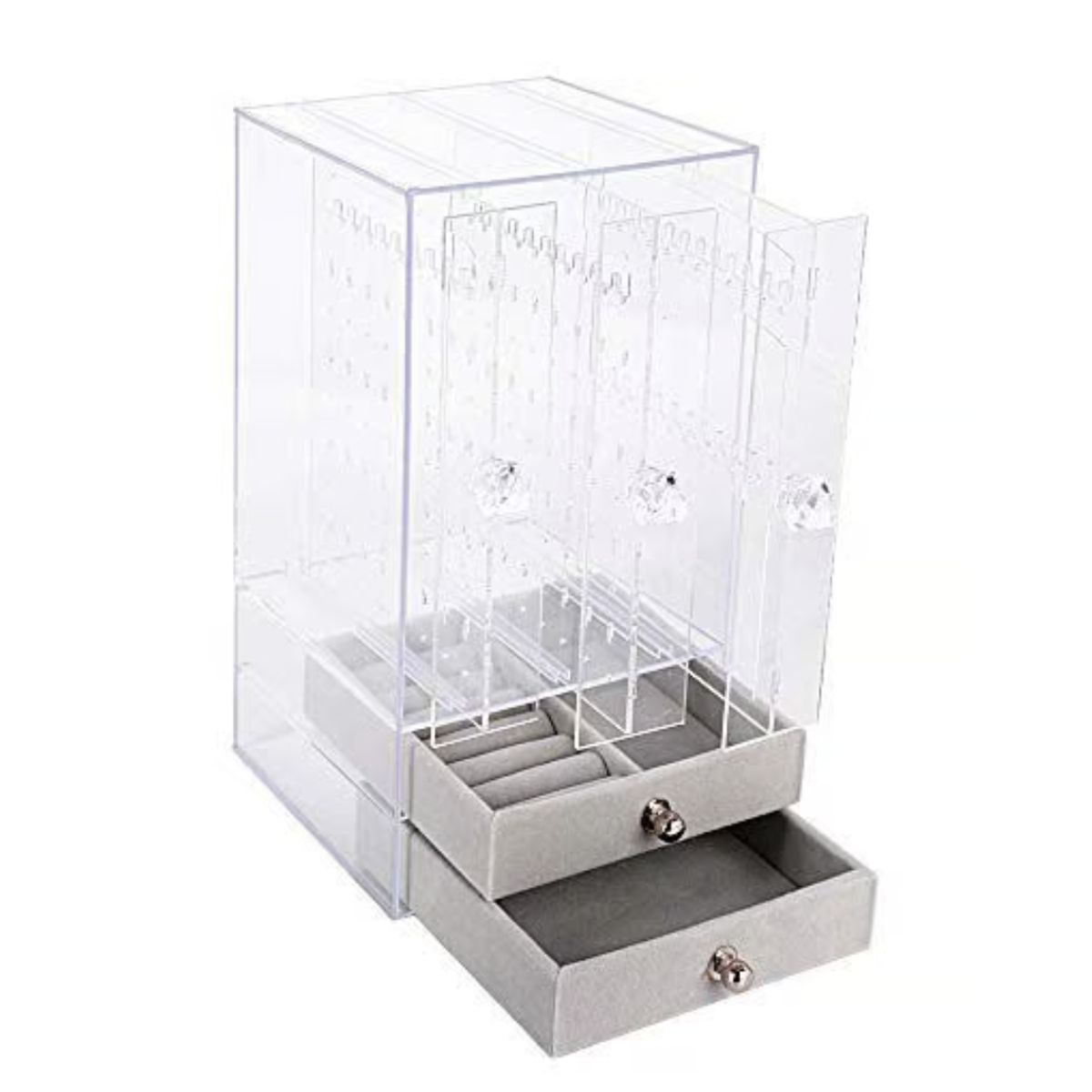 OEM - Joyero Acrílico de Aretes pulseras con 2 Cajones