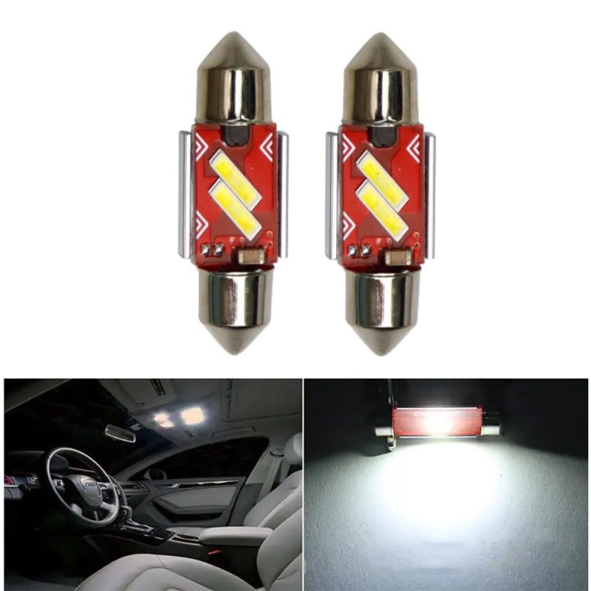 GENERICO - Par Foco Led Salon Cambus 36mm Universal Mas Potente Auto