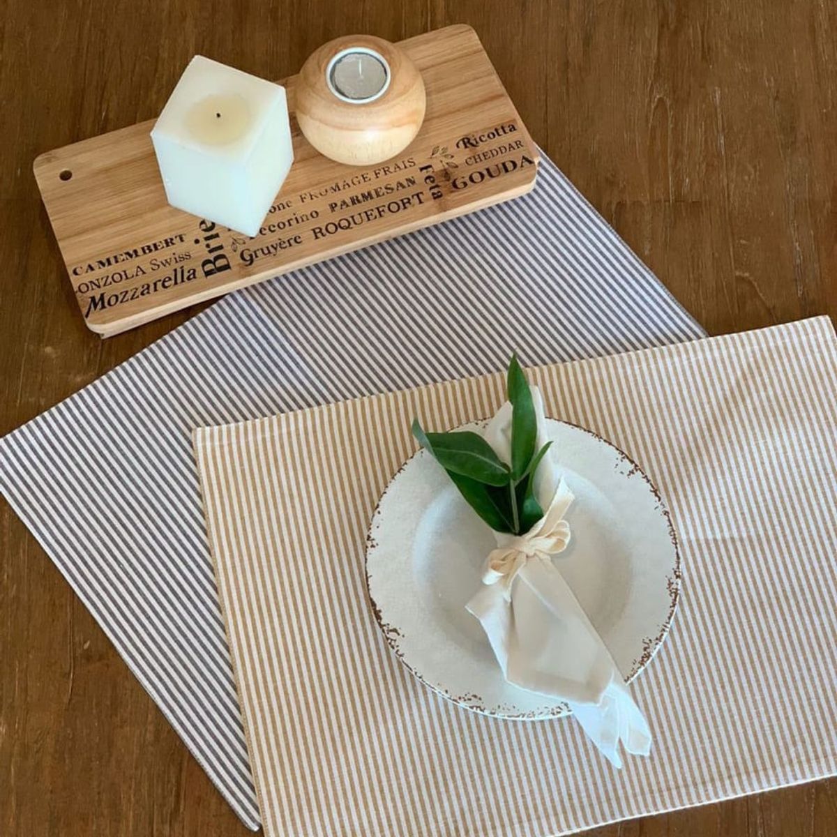 GENERICO - Individual de Tela Raye Algodon Set x6 33x48 cm