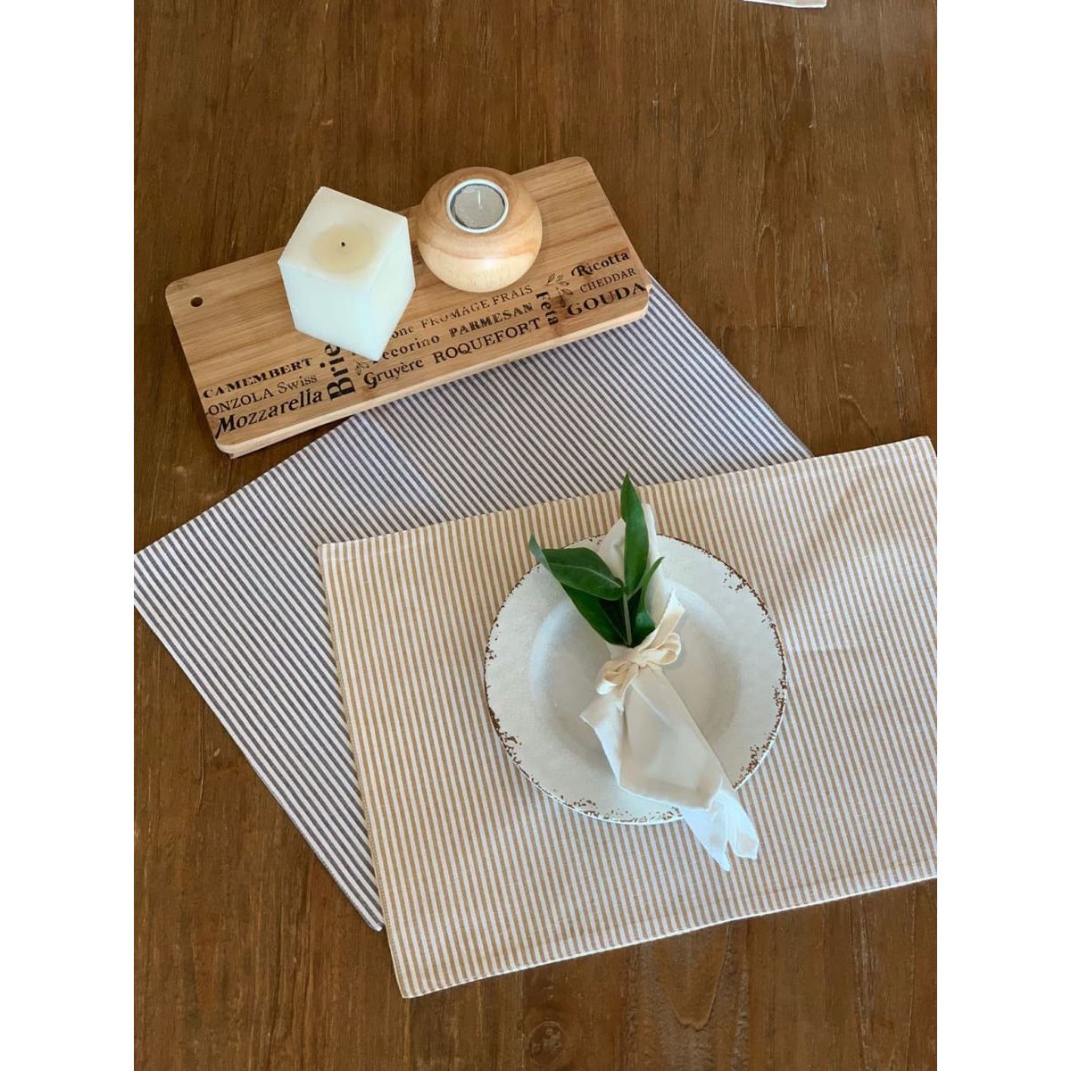 GENERICO - Individual de Tela Raye Algodon Set x6 33x48 cm