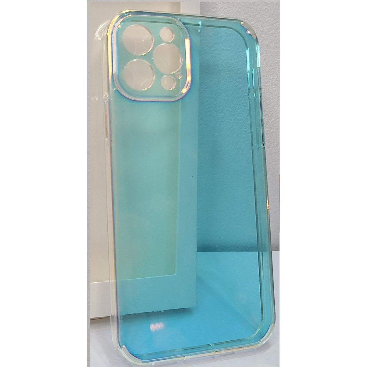 GENERICO - Case Transparente Brillante Azul para Iphone 12 PRO