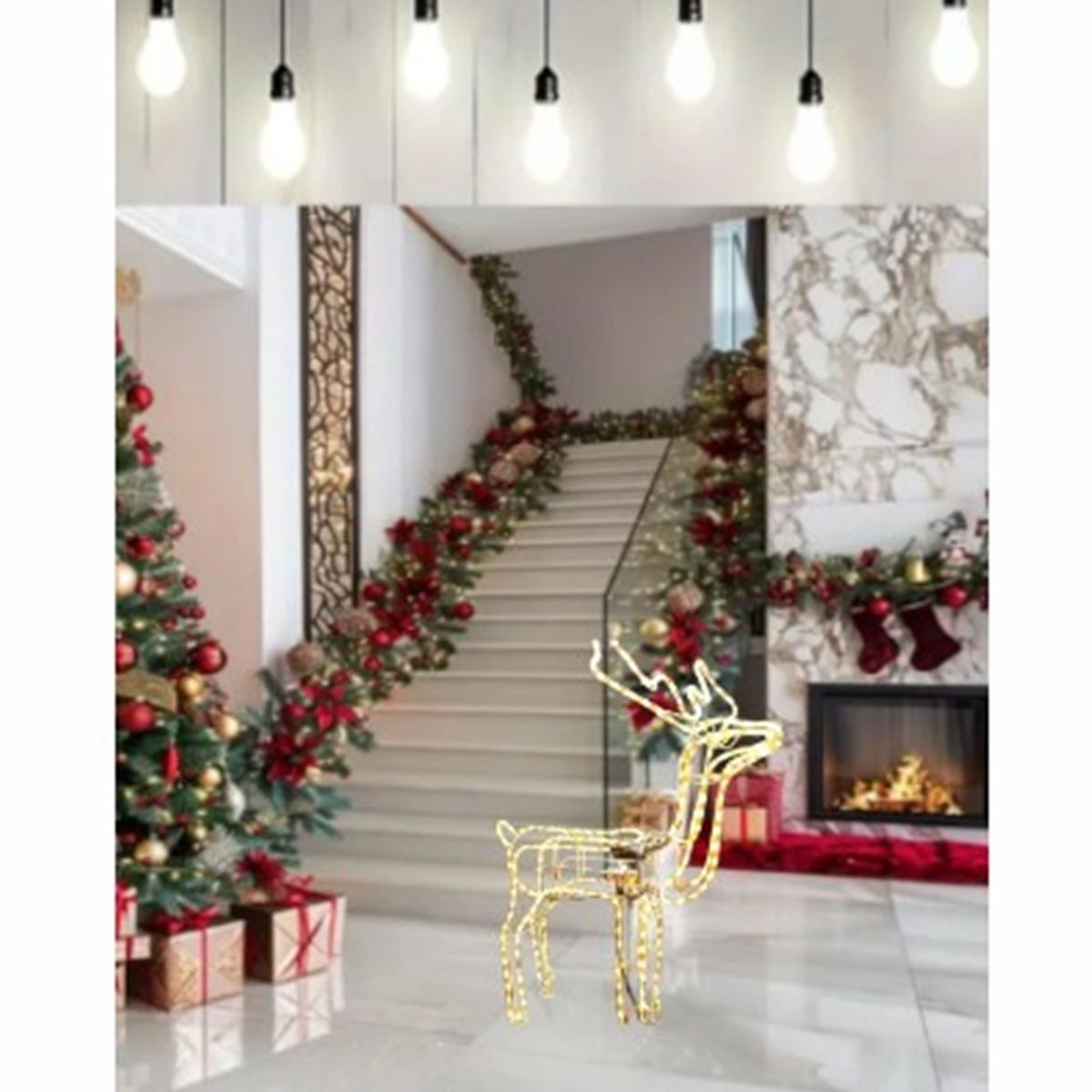 GENERICO - Reno Navideño Decorativo de Calidad A1 DORADO