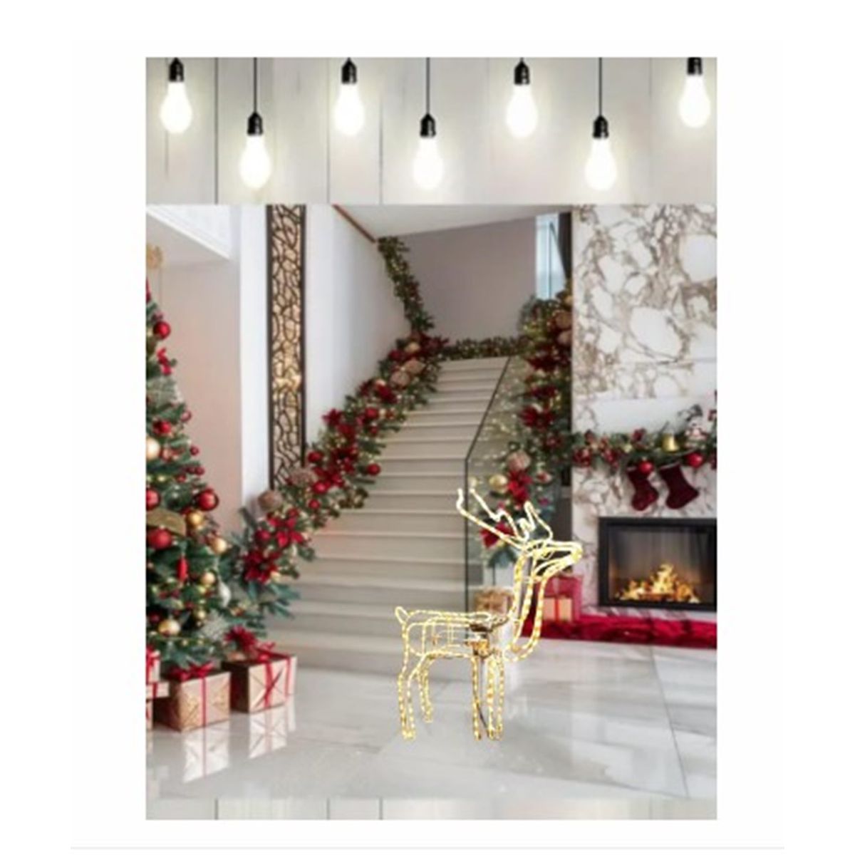 GENERICO - Reno Navideño Decorativo de Calidad A1 DORADO