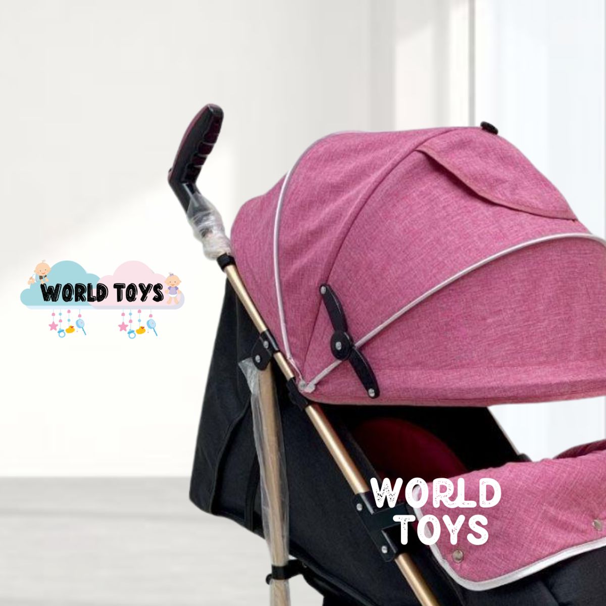 BABY - Coche Bastón de Lujo «DIXIE» Dark Pink