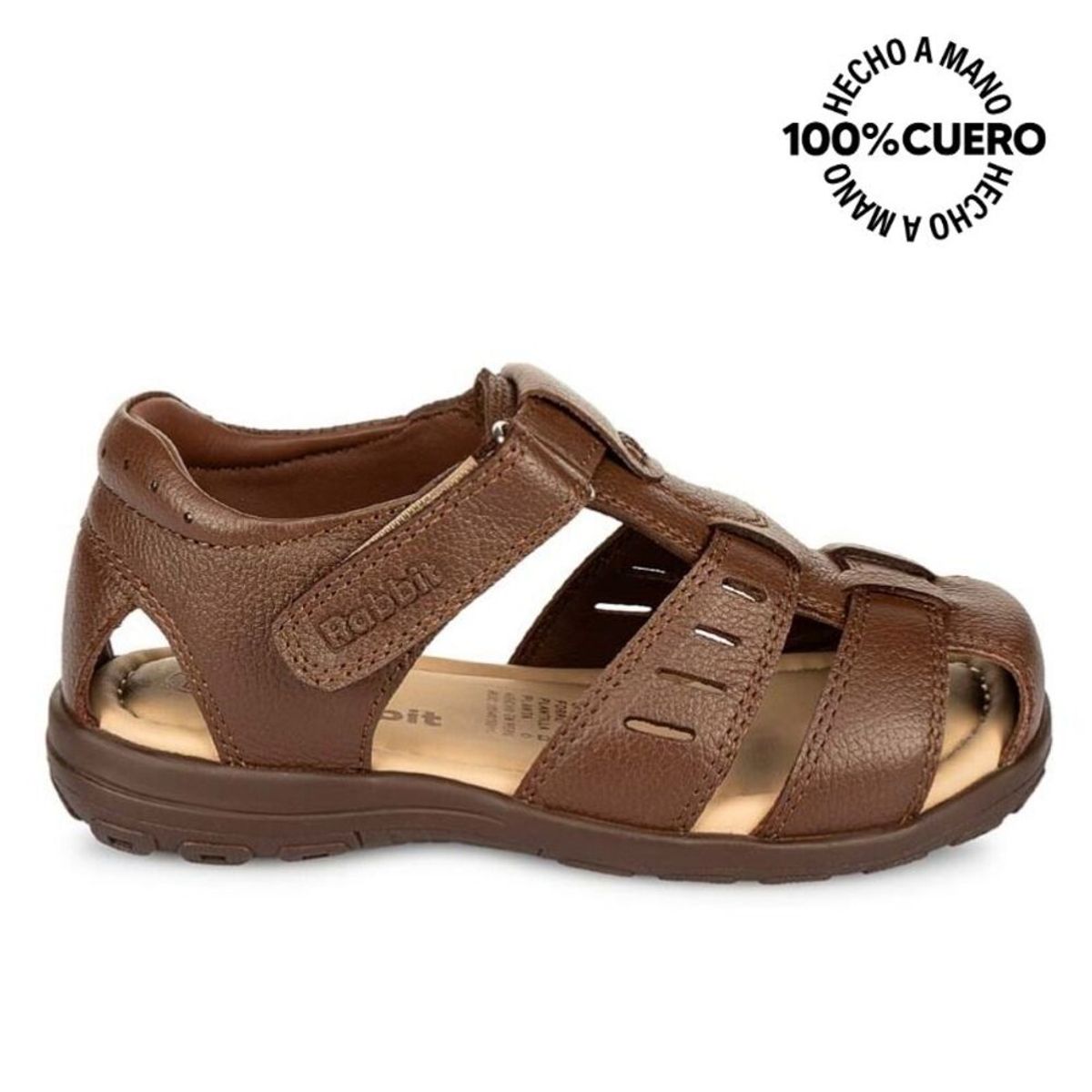 RABBIT - Sandalia Franciscana Casual ANGEL-2509 K Africano Rabbit Cuero